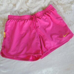 Nike Dri Fit Livestrong Pink & Yellow Lined Shorts M